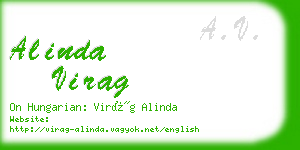 alinda virag business card
